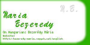 maria bezeredy business card