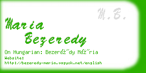 maria bezeredy business card